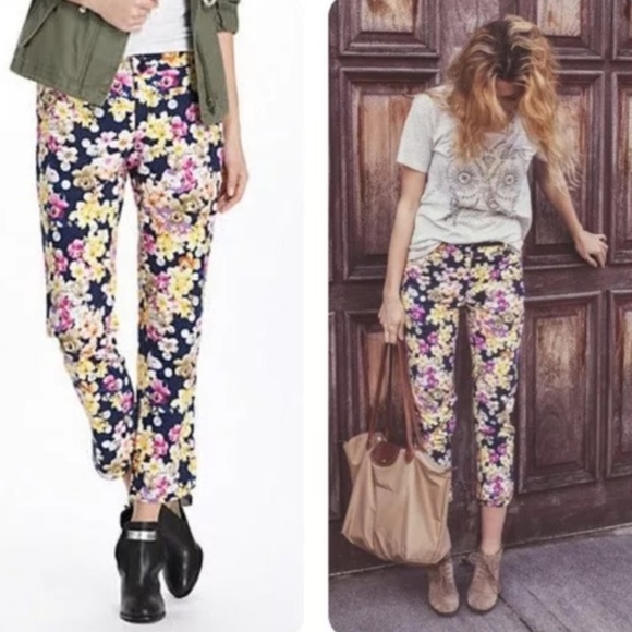 Anthropologie Pants - Anthro Cartonnier Charlie Floral Ankle Pants